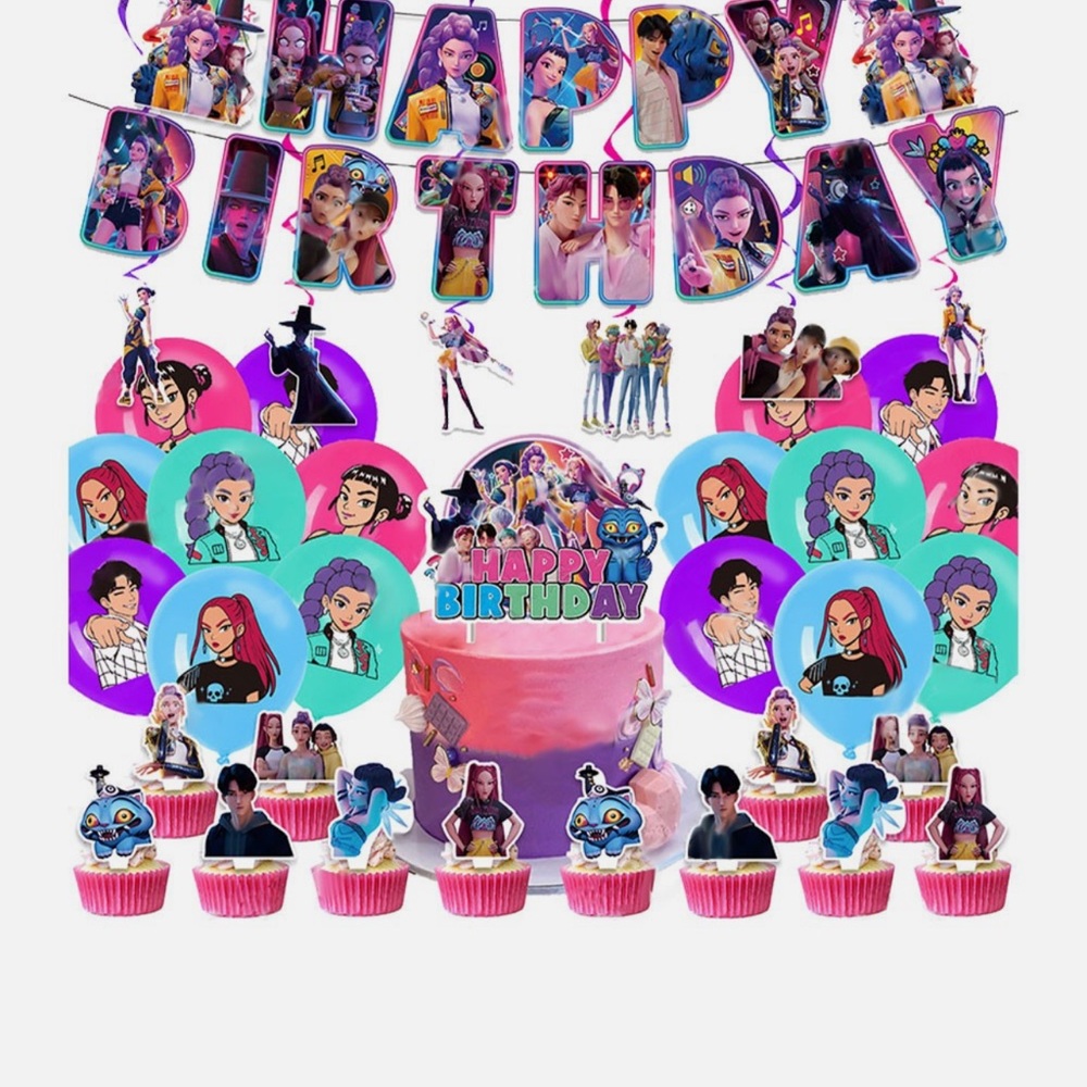 Colorful Birthday Party Supplies Set